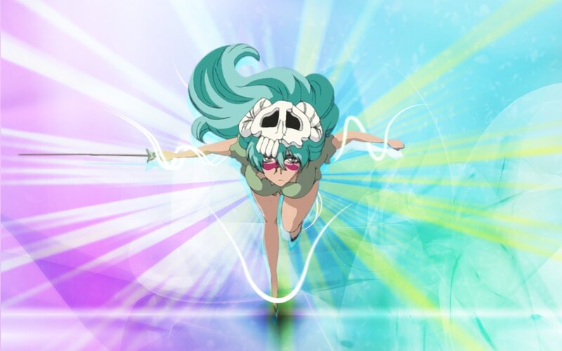 Anime Character with Skull Mask — Cyan