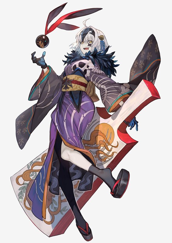 Anime Character with Skull Mask — Purple, Dramatic