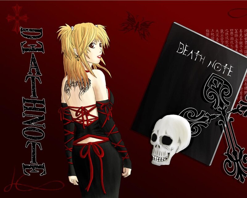 Anime Character with Skull — Red