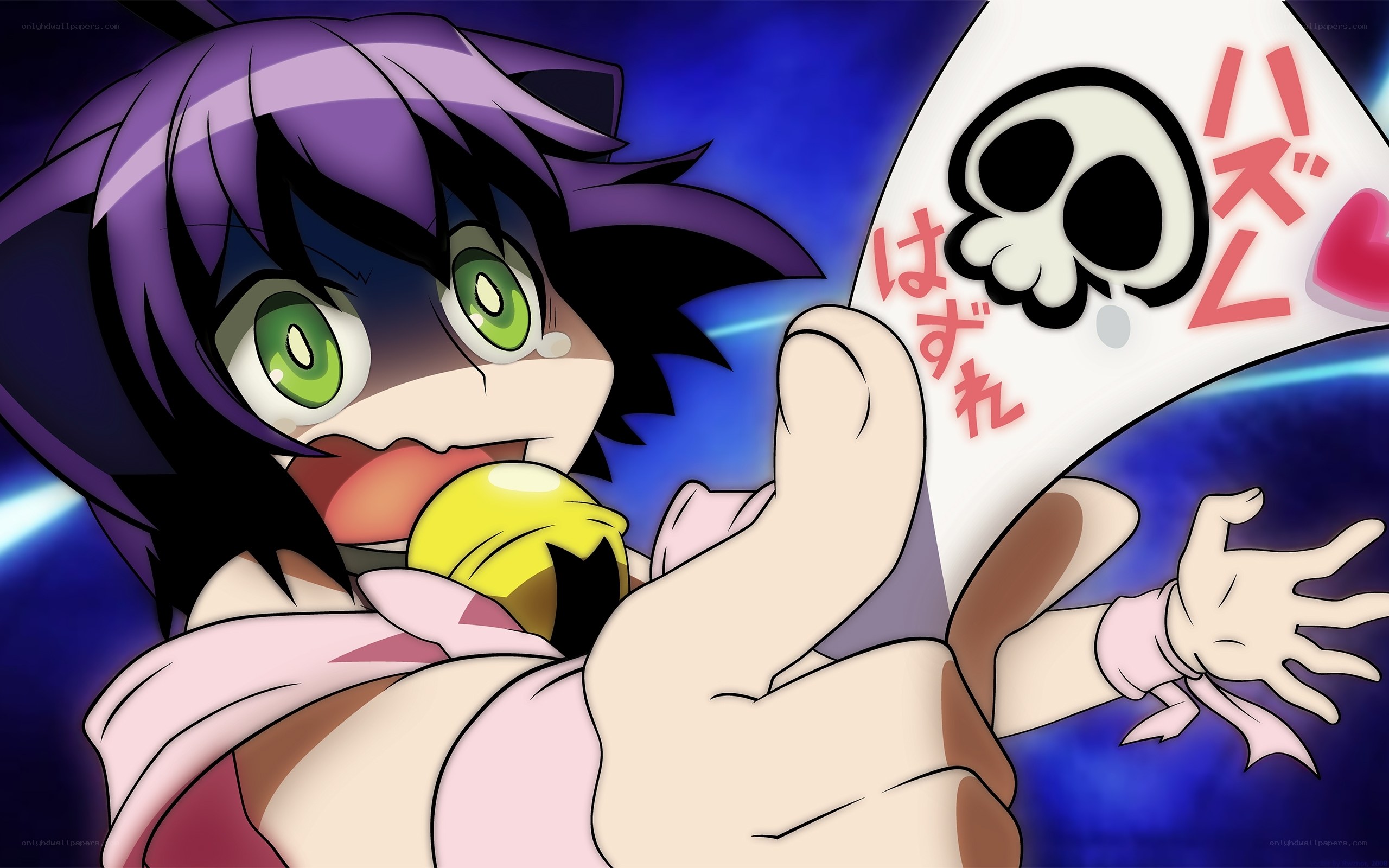 anime character with skull sign
