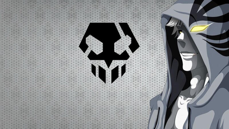 Anime Character with Skull Symbol — Gray, Dark