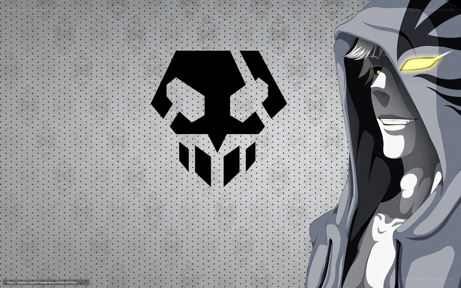 anime character with skull symbol