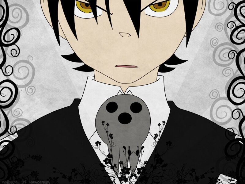 anime character with skull tie