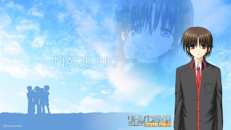 Anime character with sky background