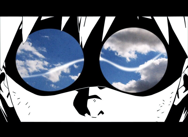 anime character with sky in eyes