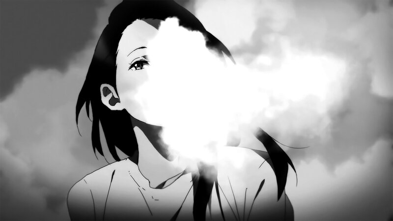 Anime Character with Smoke — Black