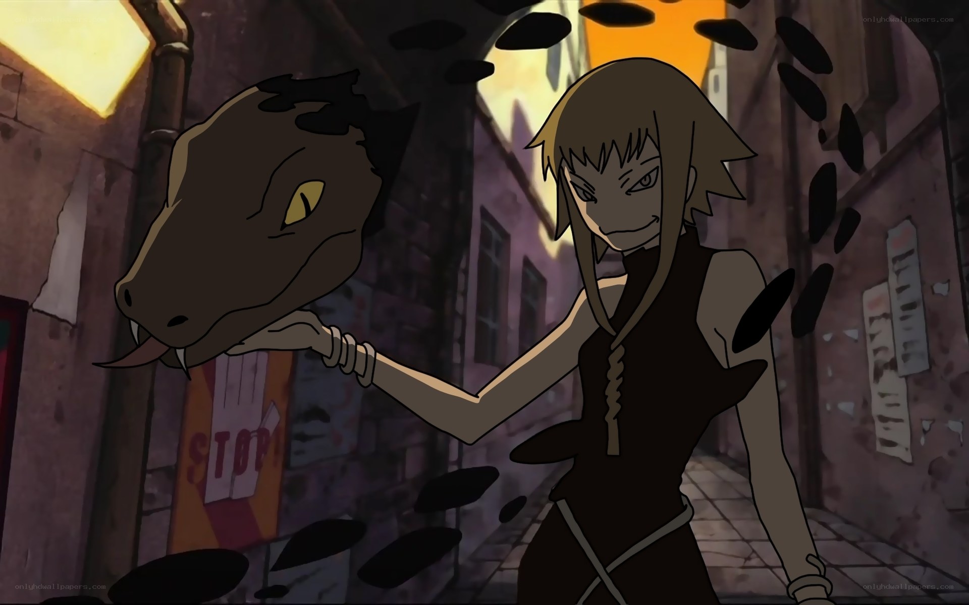 anime character with snake