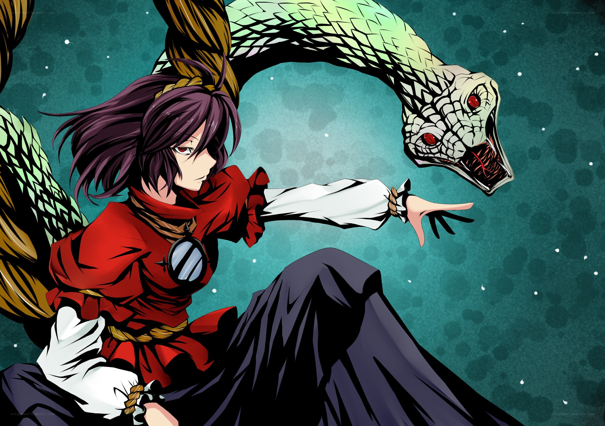 anime character with snake