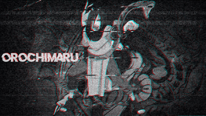 Anime Character with Snake — Black, Dark, Dramatic