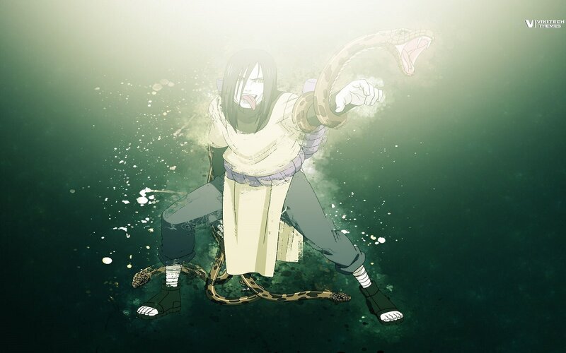 Anime Character with Snake — Green