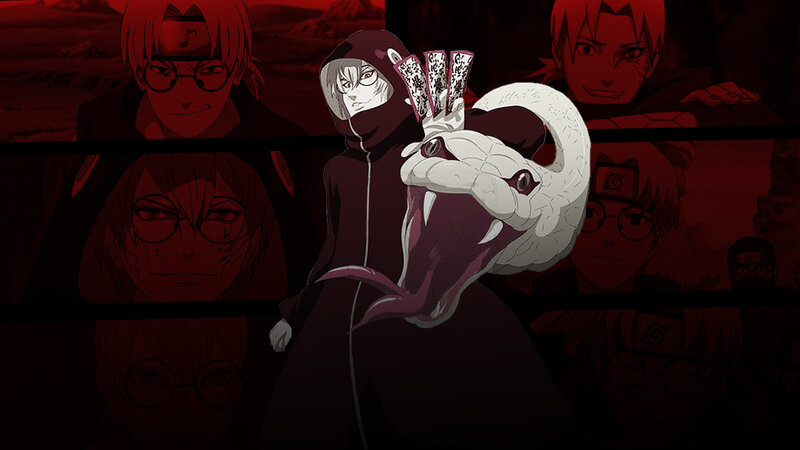 Anime Character with Snake — Red, Dramatic