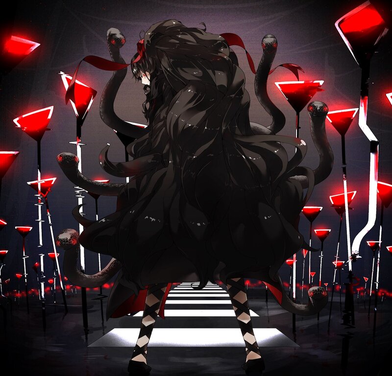 Anime Character with Snakes — Black