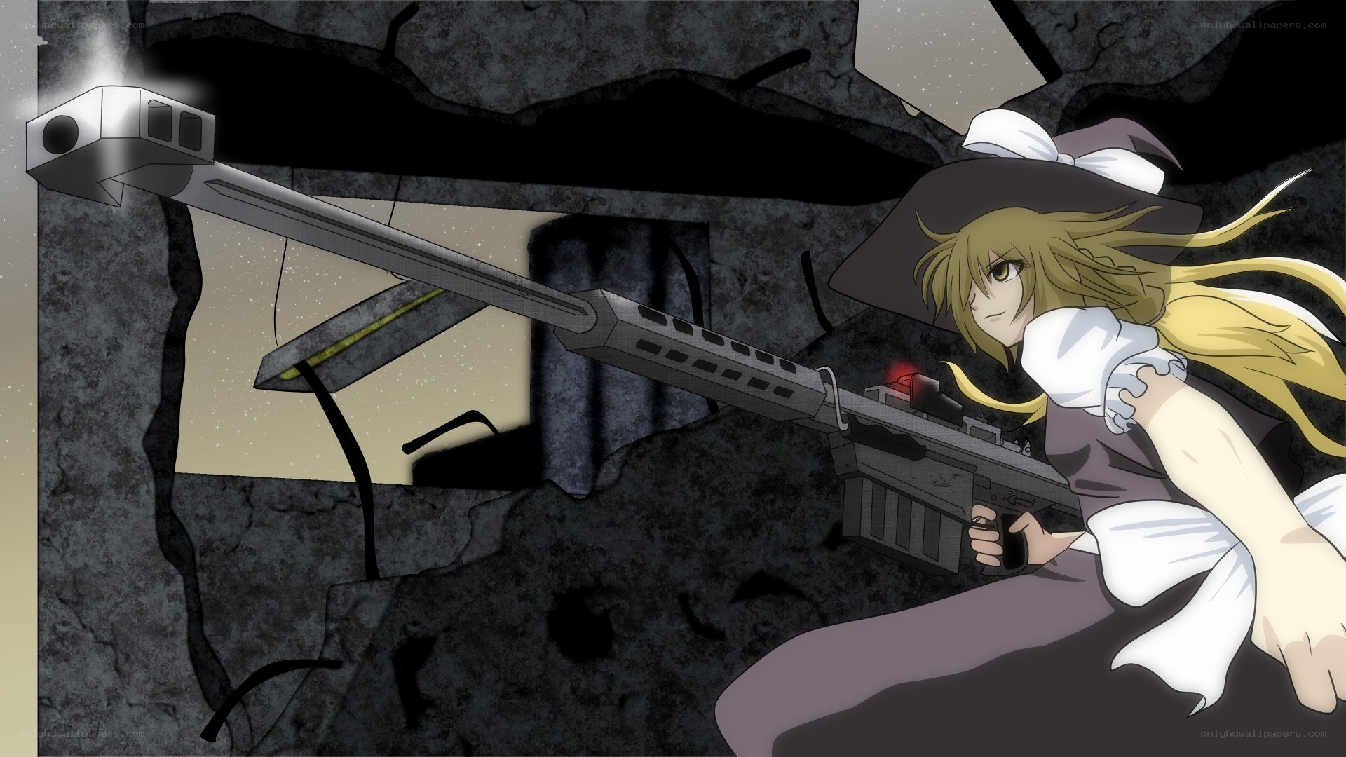 anime character with sniper rifle