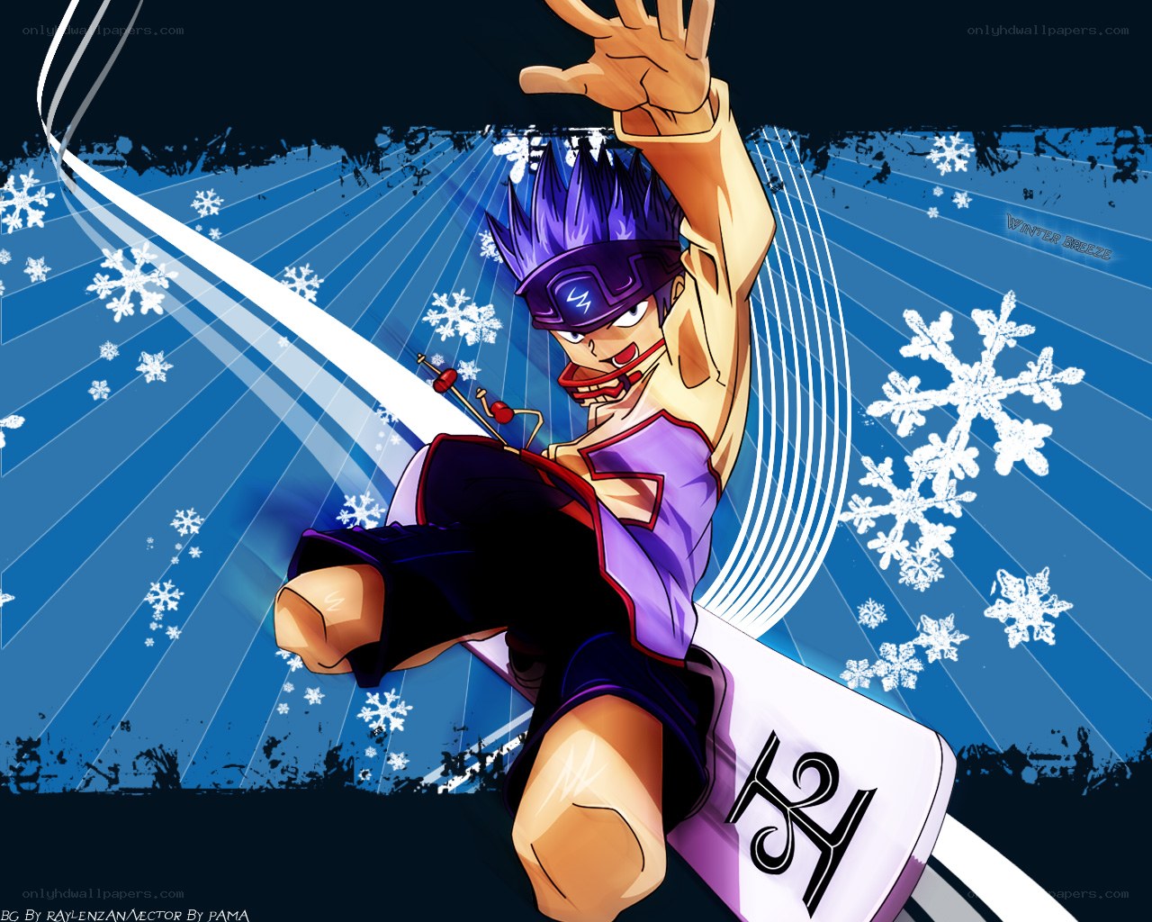 anime character with snow theme