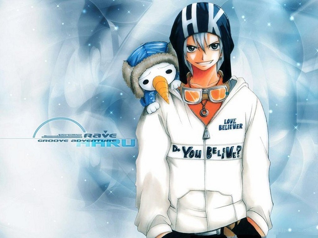 Anime character with snowman