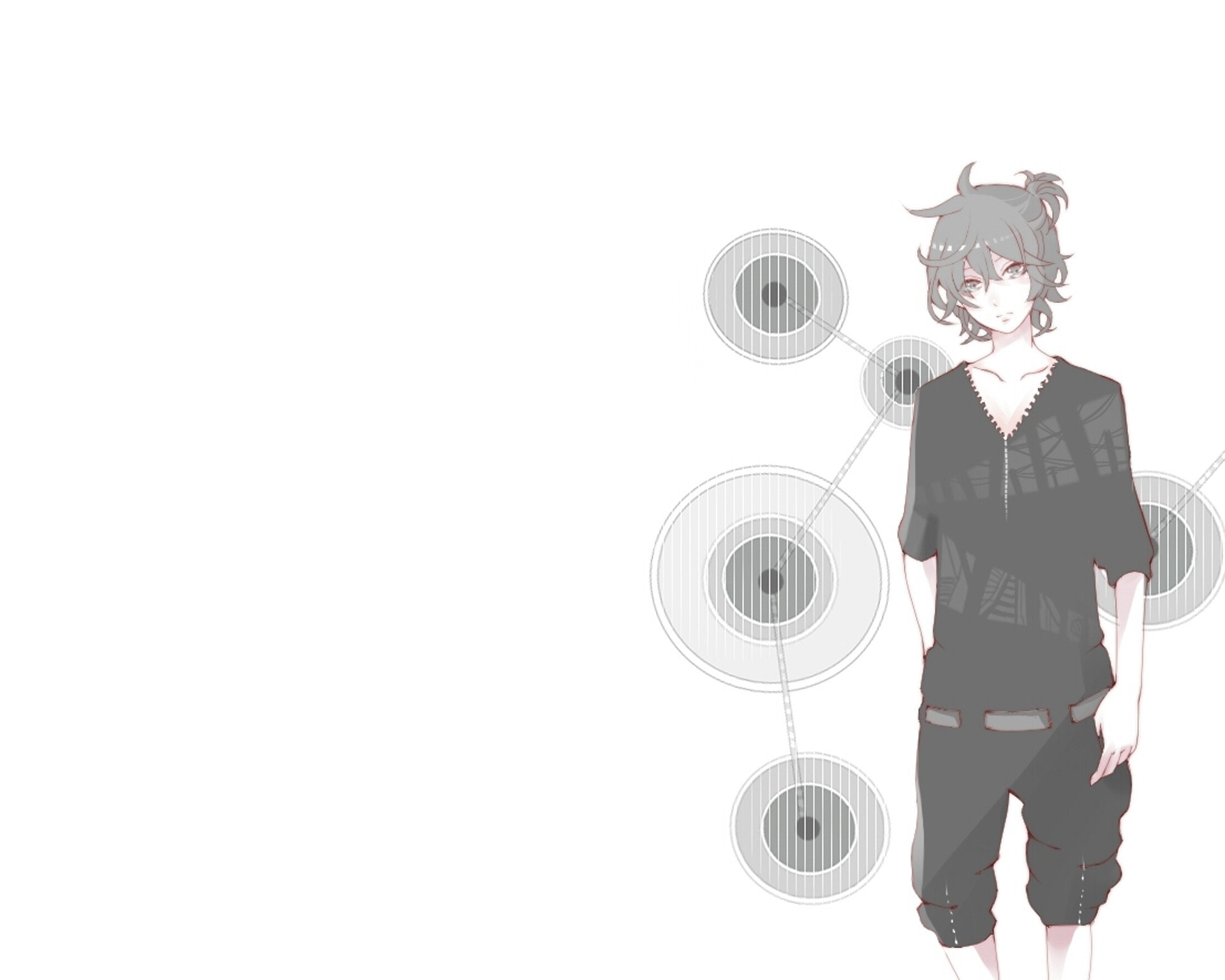 anime character with sound waves