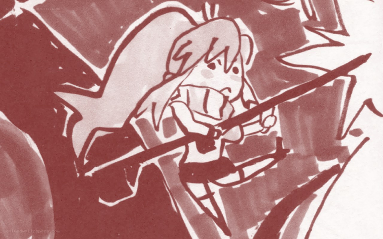 anime character with spear