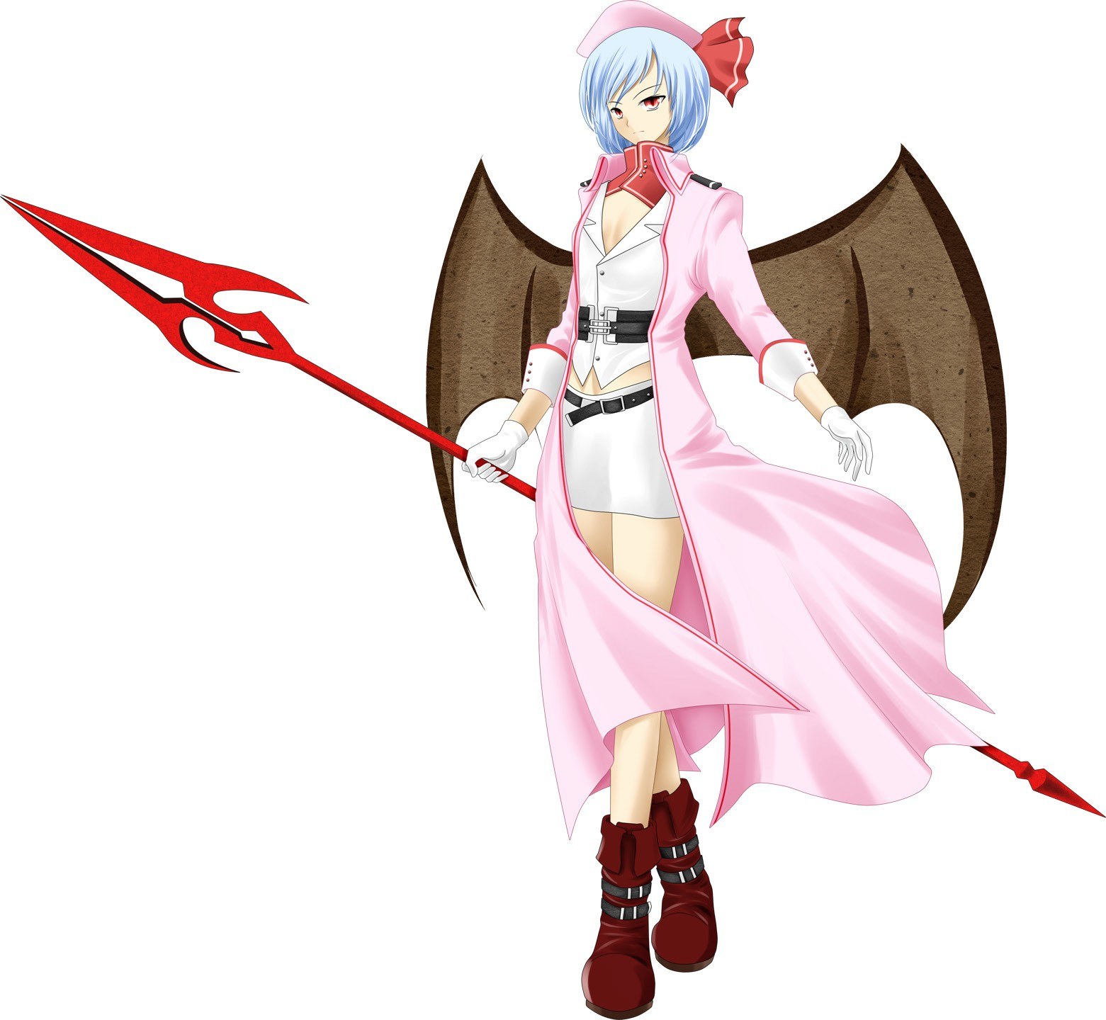 Anime character with spear and wings