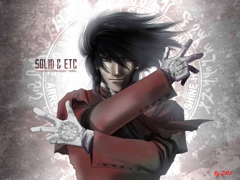 Anime character with spell circle
