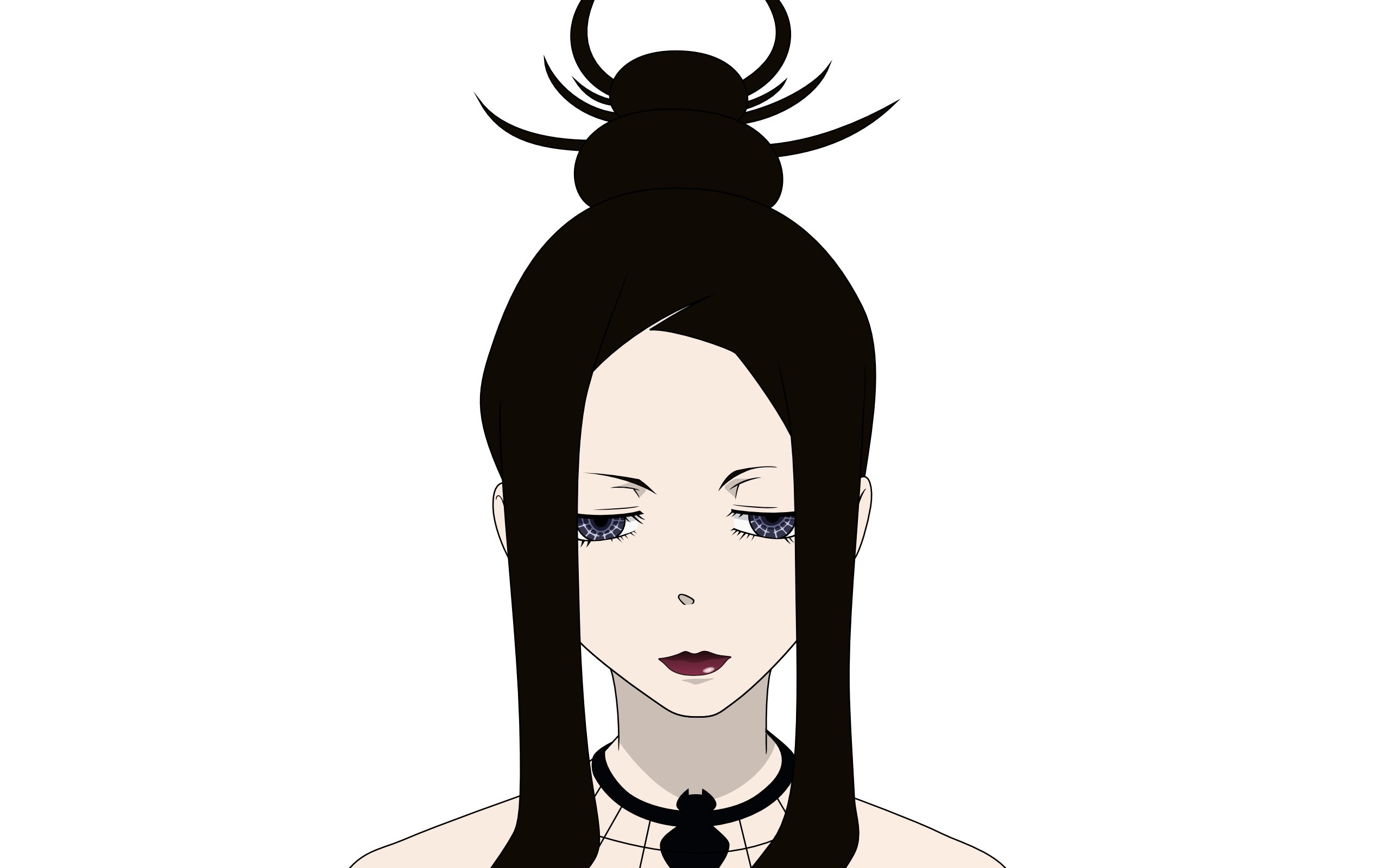 anime character with spider hair