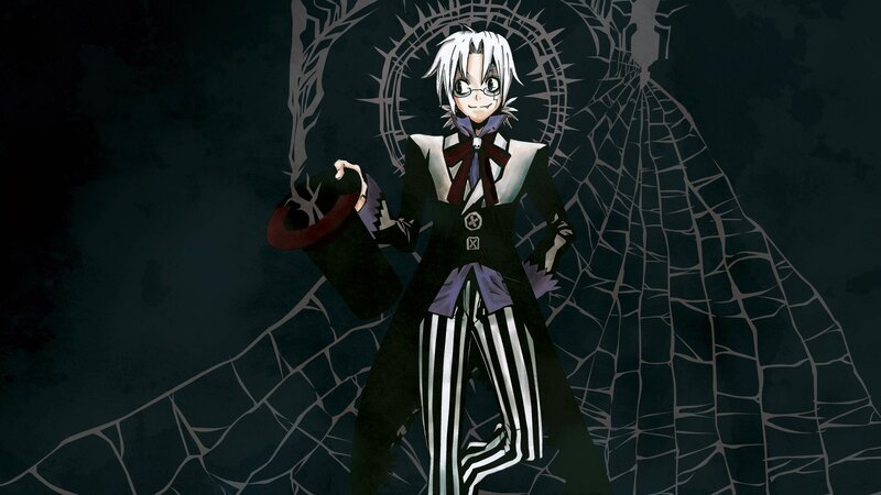 anime character with spider web