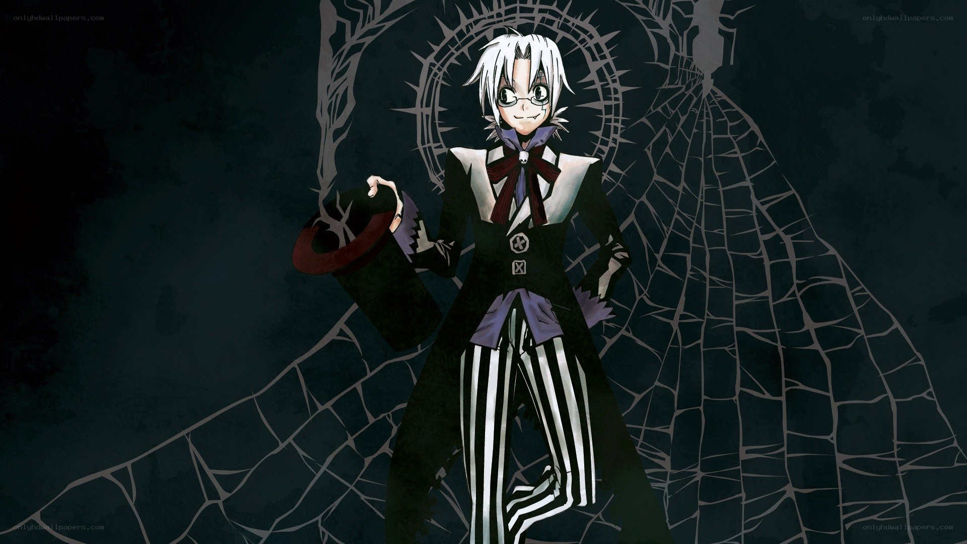anime character with spider web
