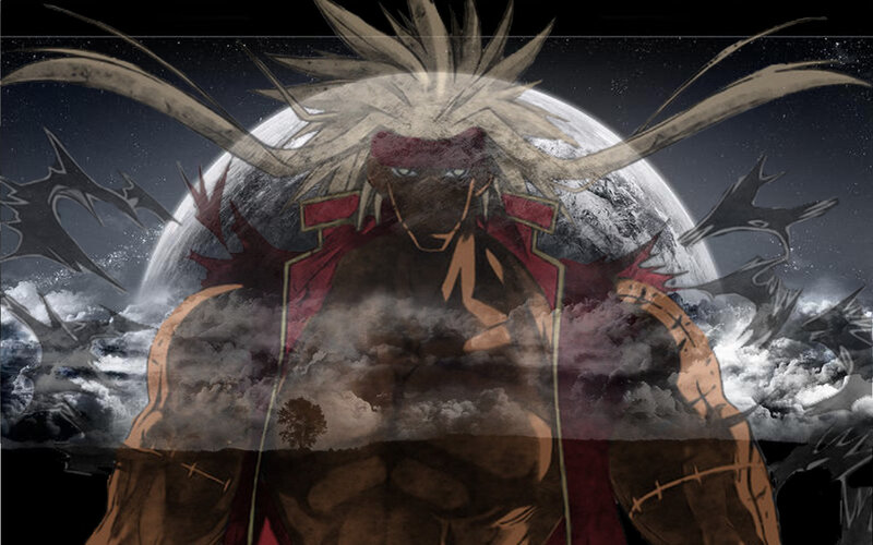 anime character with spiky hair