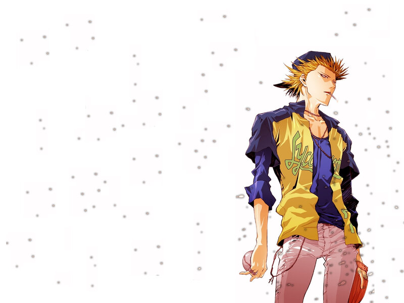anime character with spiky hair