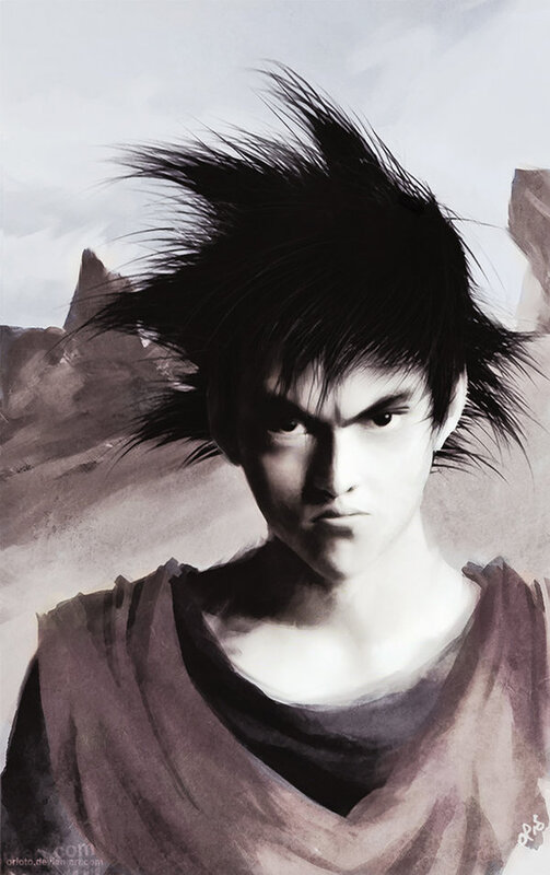 anime character with spiky hair