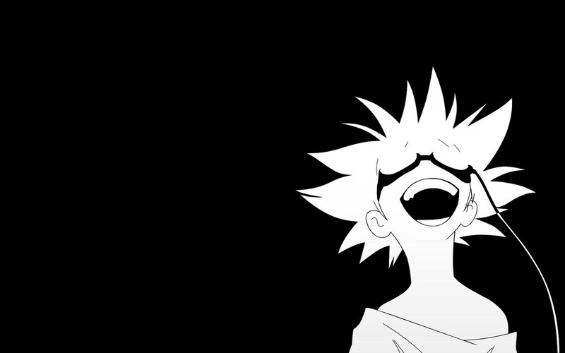 anime character with spiky hair