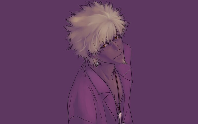 anime character with spiky hair