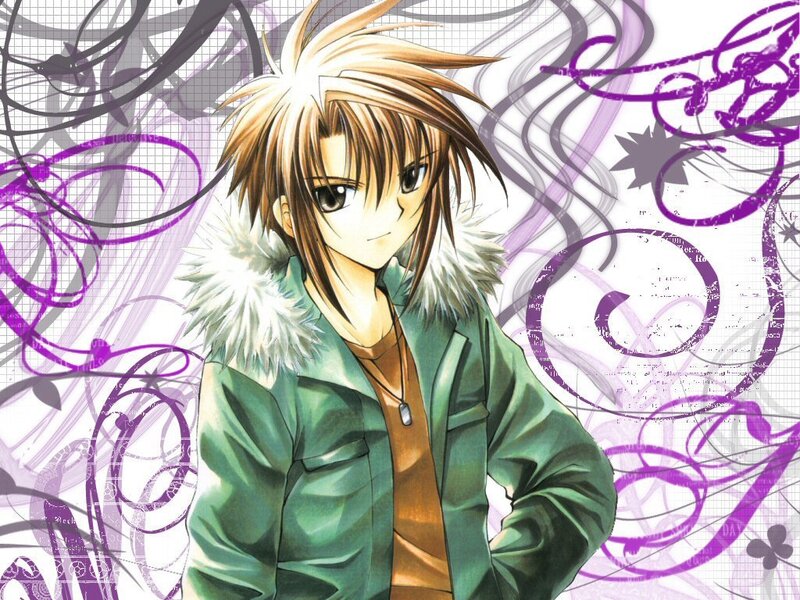 anime character with spiky hair