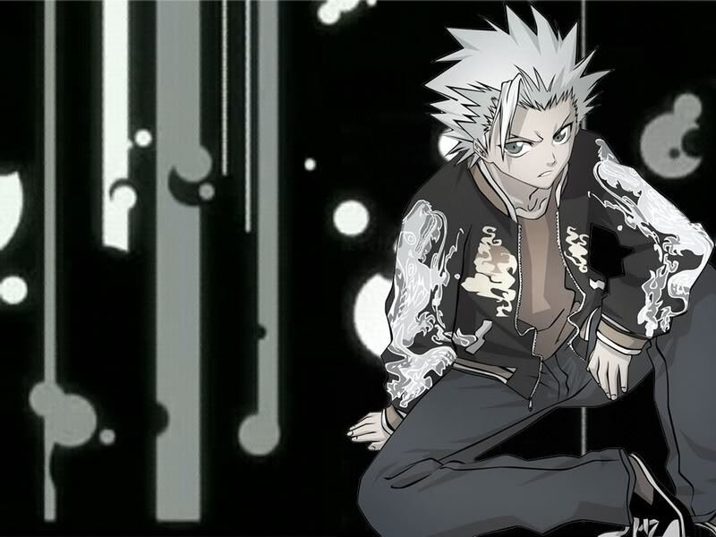 Anime Character with Spiky Hair — Black