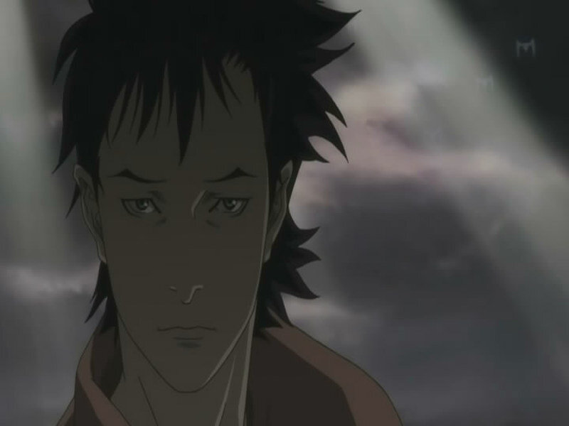 Anime Character with Spiky Hair — Gray, Dramatic, Spiky Black Hair
