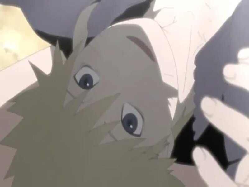 Anime Character with Spiky Hair — Gray, Dramatic
