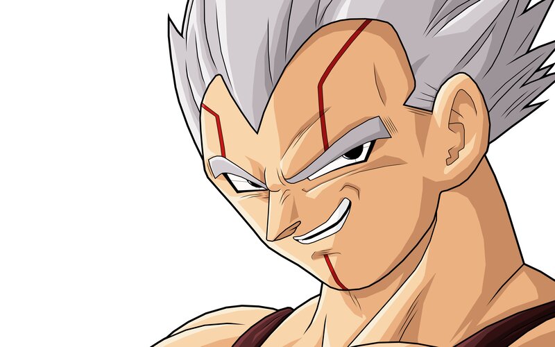 Anime Character with Spiky Hair — Gray, Intense