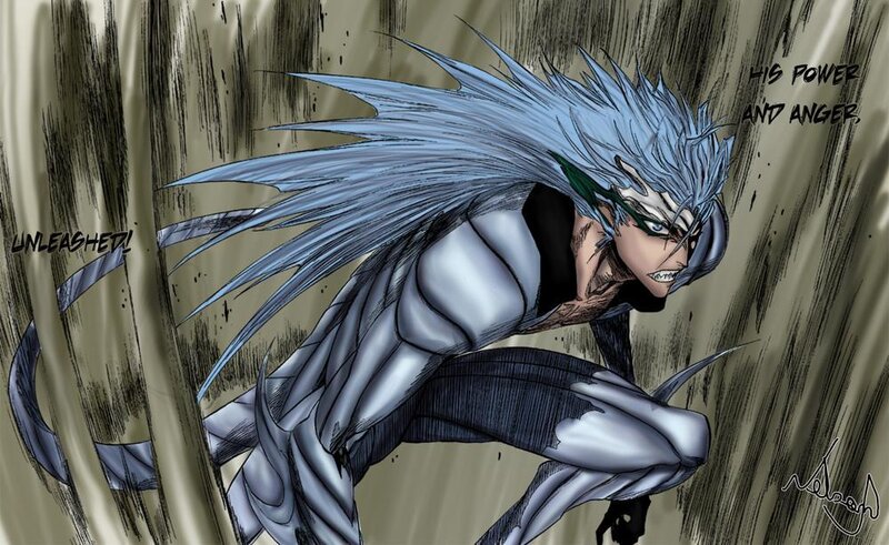 Anime Character with Spiky Hair — Gray