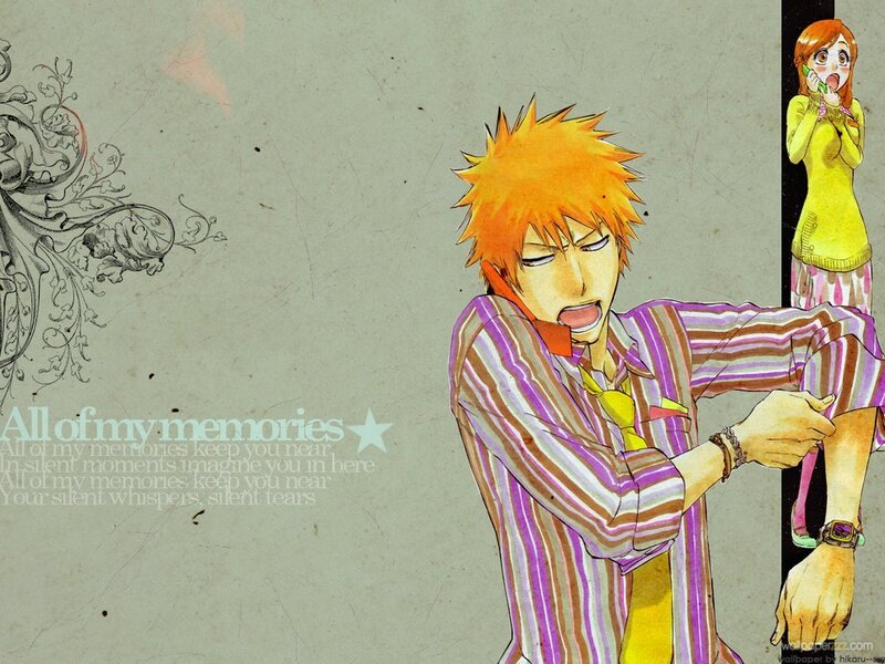 Anime Character with Spiky Hair — Orange, Dramatic, Manga