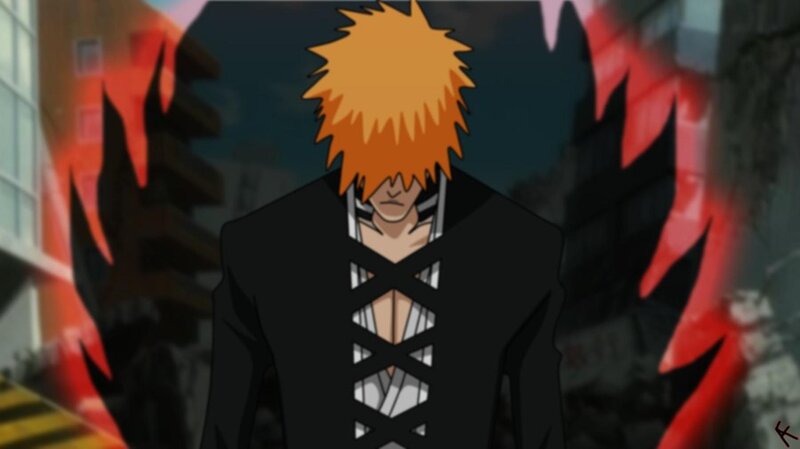 Anime Character with Spiky Hair — Orange, Dramatic, Spiky Orange Hair