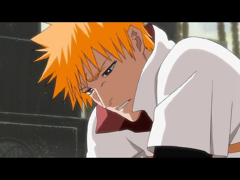 Anime Character with Spiky Hair — Orange