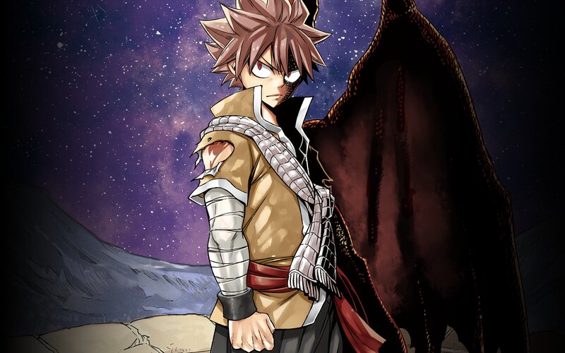 Anime Character with Spiky Hair — Purple, Dramatic