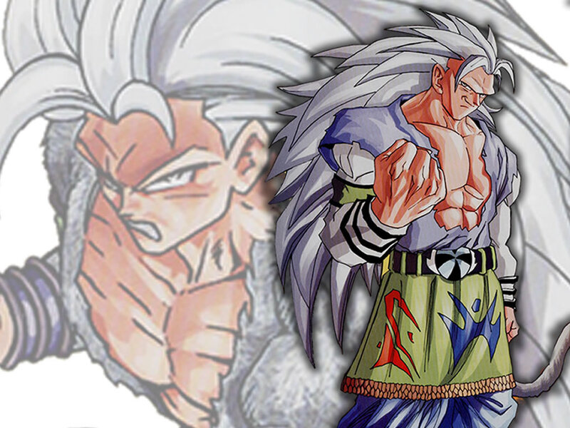 Anime Character with Spiky Hair — White, Intense
