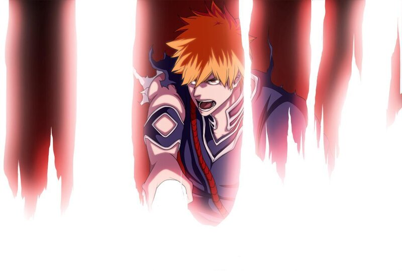 Anime Character with Spiky Hair — White