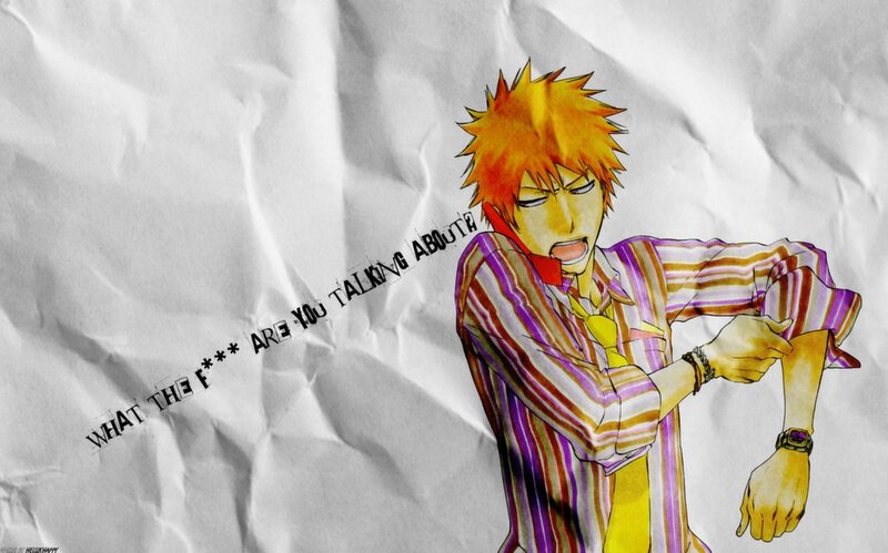 Anime Character with Spiky Hair — Yellow, Angry