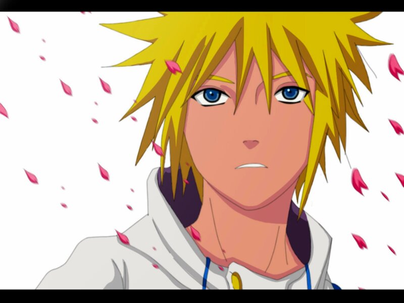 Anime Character with Spiky Hair — Yellow, Calm