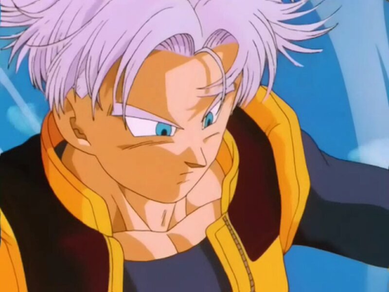 Anime Character with Spiky Hair — Yellow, Determined