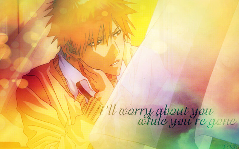 Anime Character with Spiky Hair — Yellow, Dramatic, Sunset