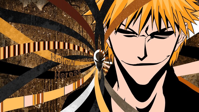 Anime Character with Spiky Hair — Yellow, Dramatic, Text