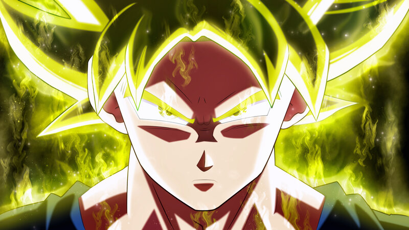 Anime Character with Spiky Hair — Yellow, Intense, Yellow Aura