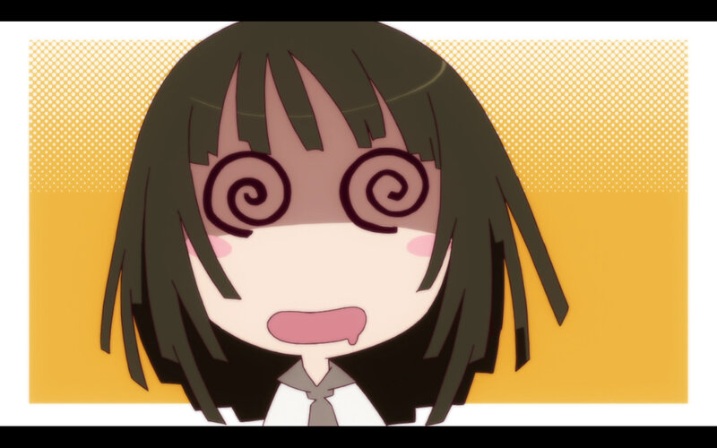 anime character with spiral eyes